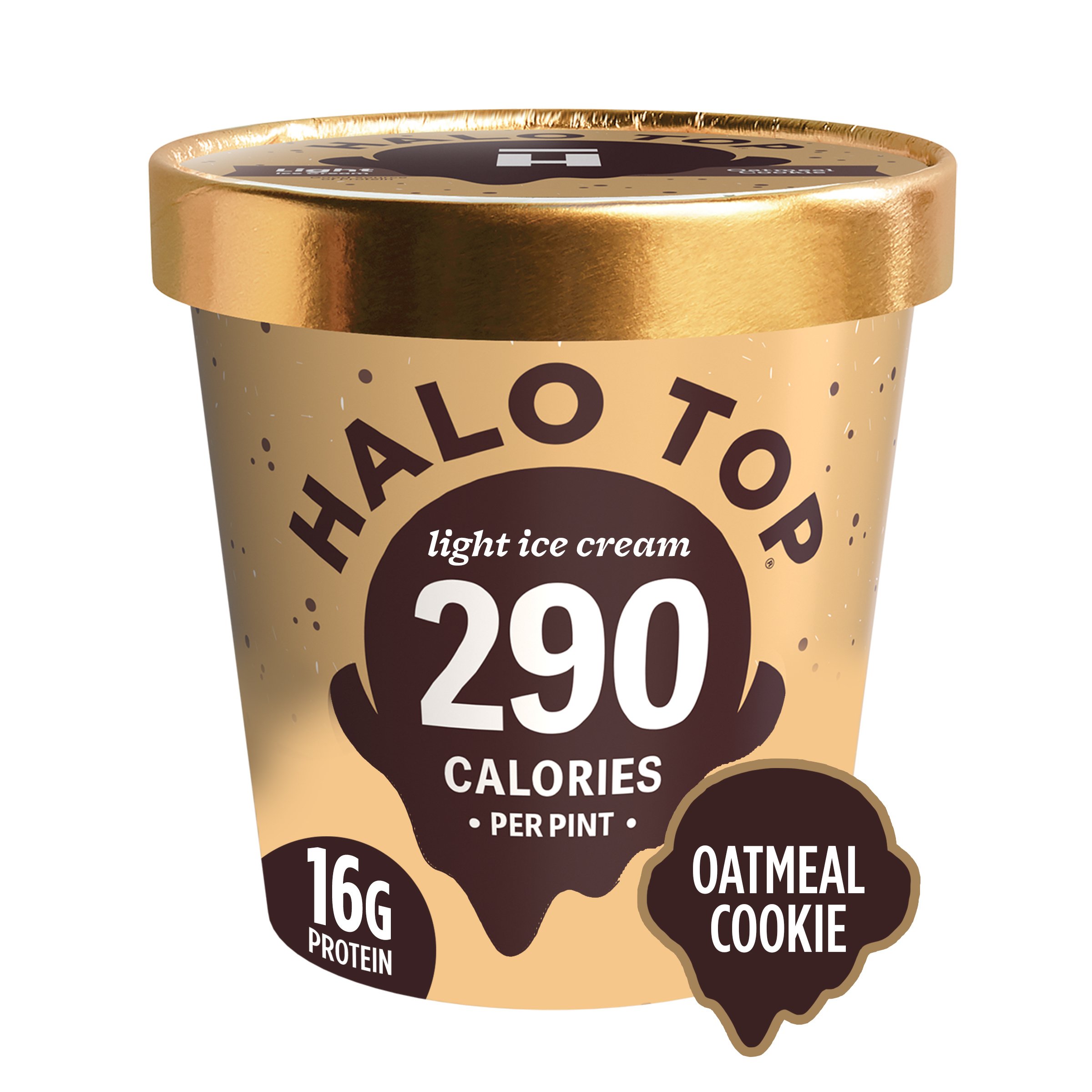 Halo Top Oatmeal Cookie Light Ice Cream Shop Ice Cream at HEB