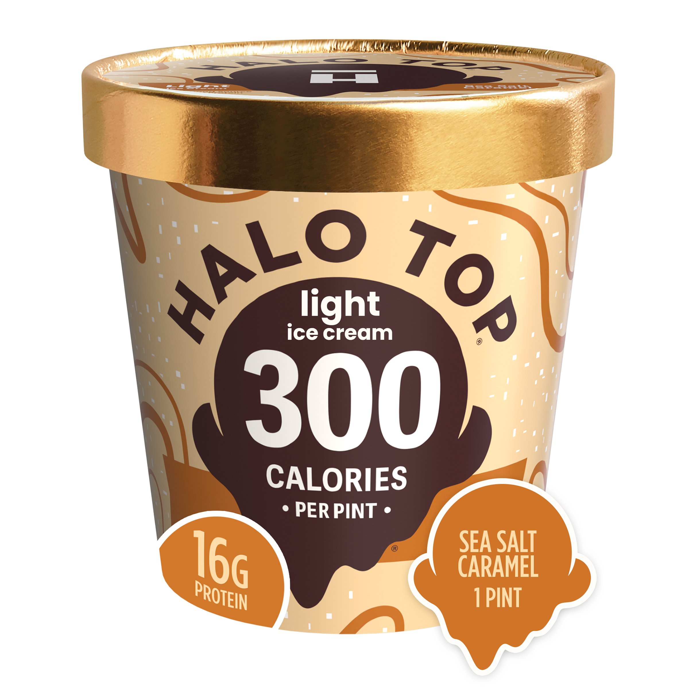 Halo Top Sea Salt Caramel Light Ice Cream Shop Ice cream at HEB