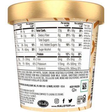 Halo Top 16g Protein Light Ice Cream - Sea Salt Caramel