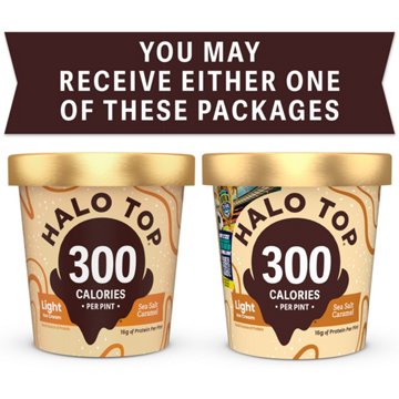 Halo Top 16g Protein Light Ice Cream - Sea Salt Caramel