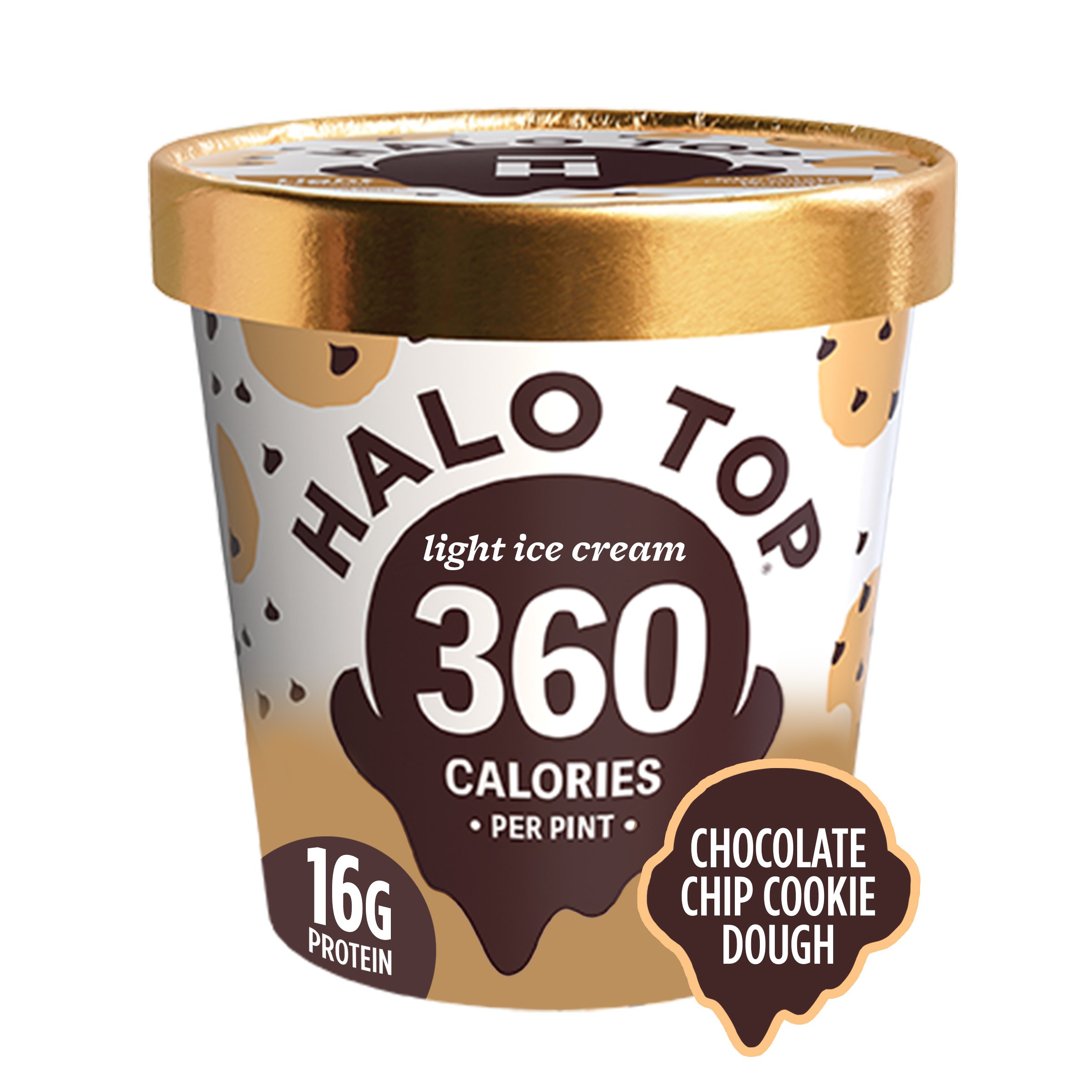 Halo Top Chocolate Chip Cookie Dough Light Ice Cream Shop Ice cream