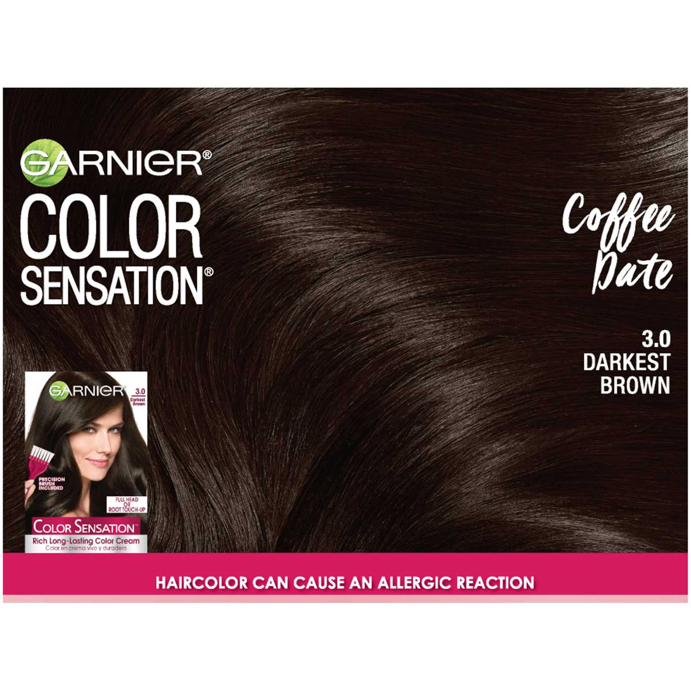 Garnier Color Sensation Hair Color Cream 3.0 Coffee Date (Darkest Brown); image 5 of 8