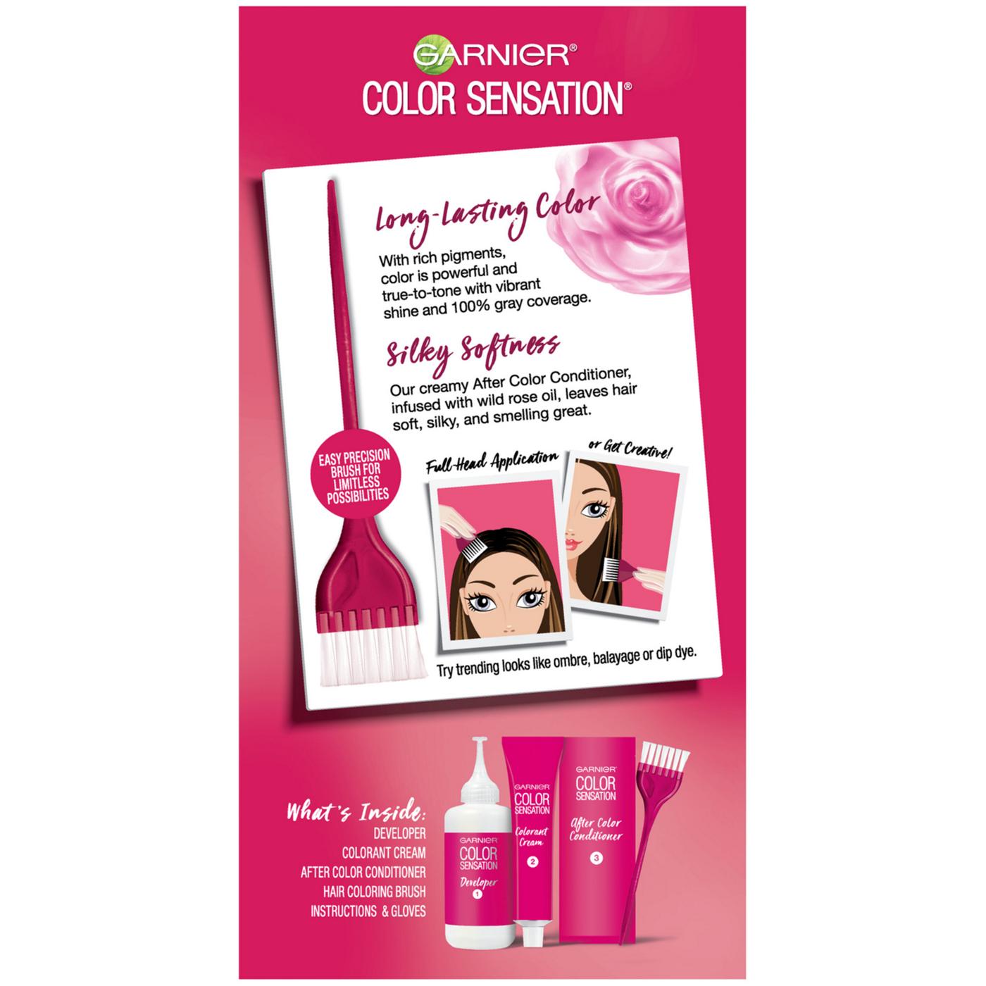 Garnier Color Sensation Hair Color Cream 1.0 In the Black (Black); image 4 of 8