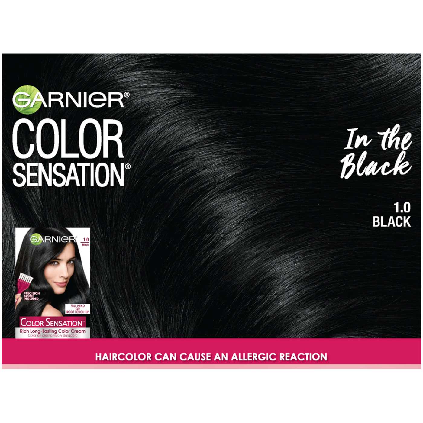 Garnier Color Sensation Hair Color Cream 1.0 In the Black (Black); image 8 of 8