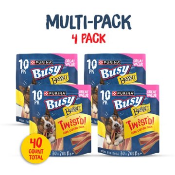 Busy Purina with Beggin’ Twist’d Adult Dog Chew Bone Treats, 36 oz