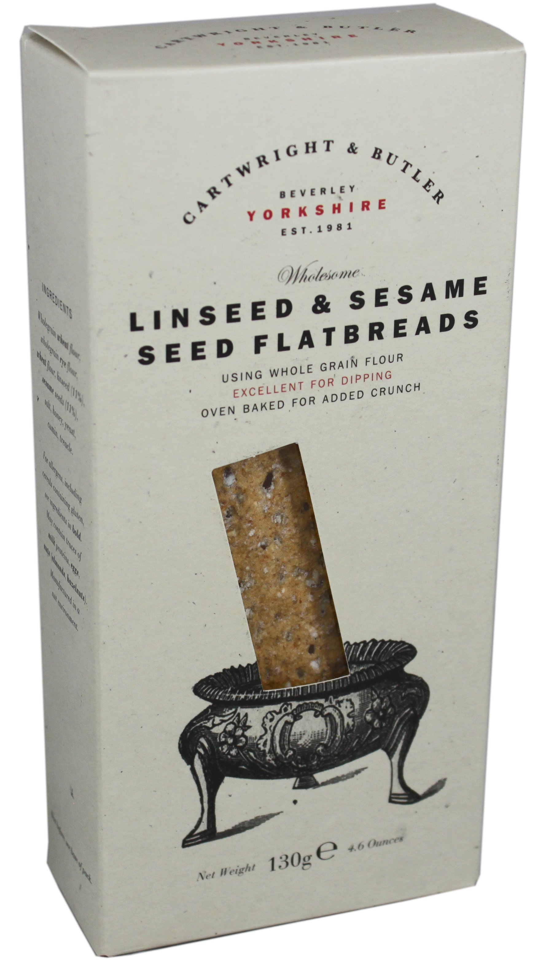 Cartwright & Butler Linseed & Sesame Seed Flatbreads Shop Crackers