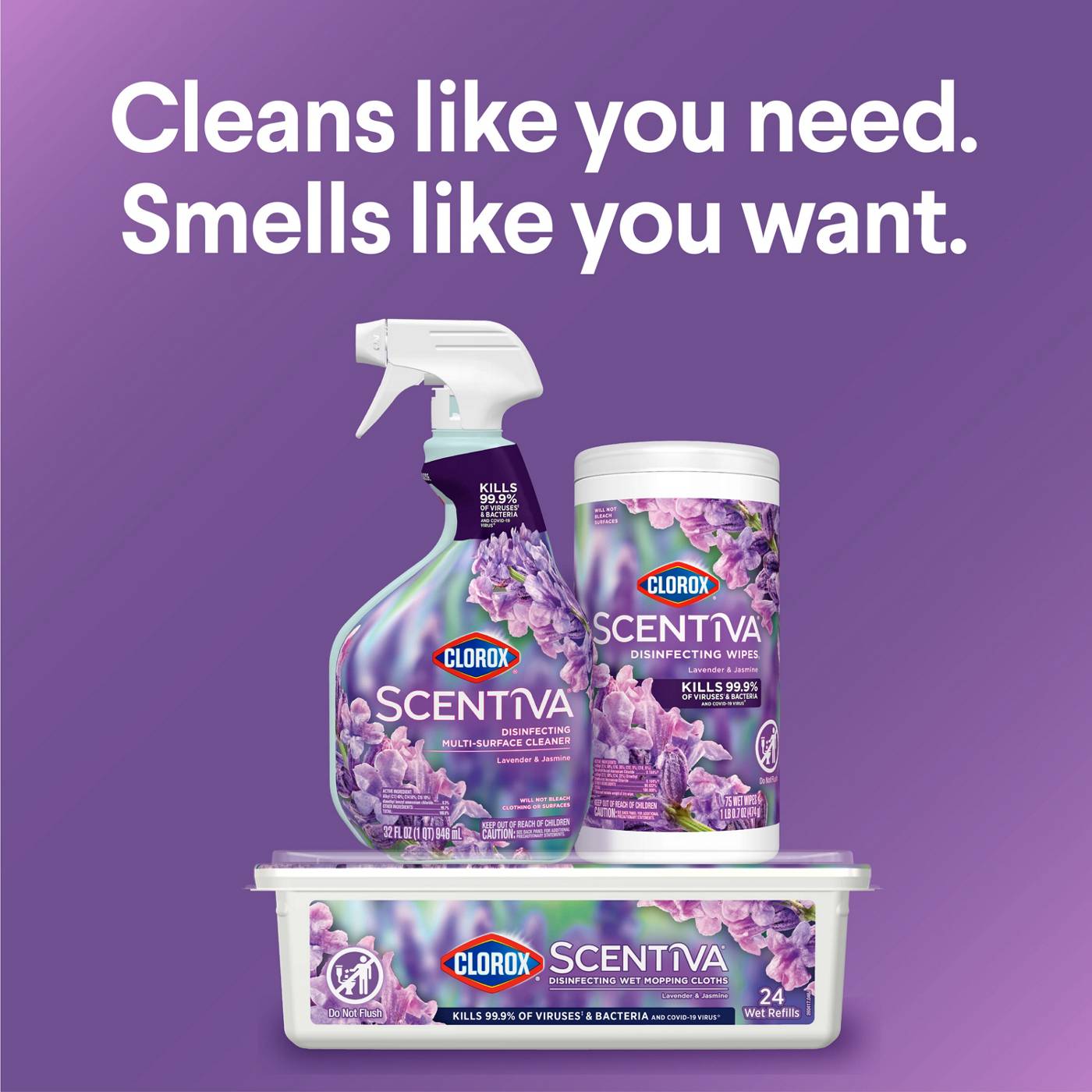 Clorox Scentiva Lavender & Jasmine Multi-Surface Cleaner Spray; image 6 of 10