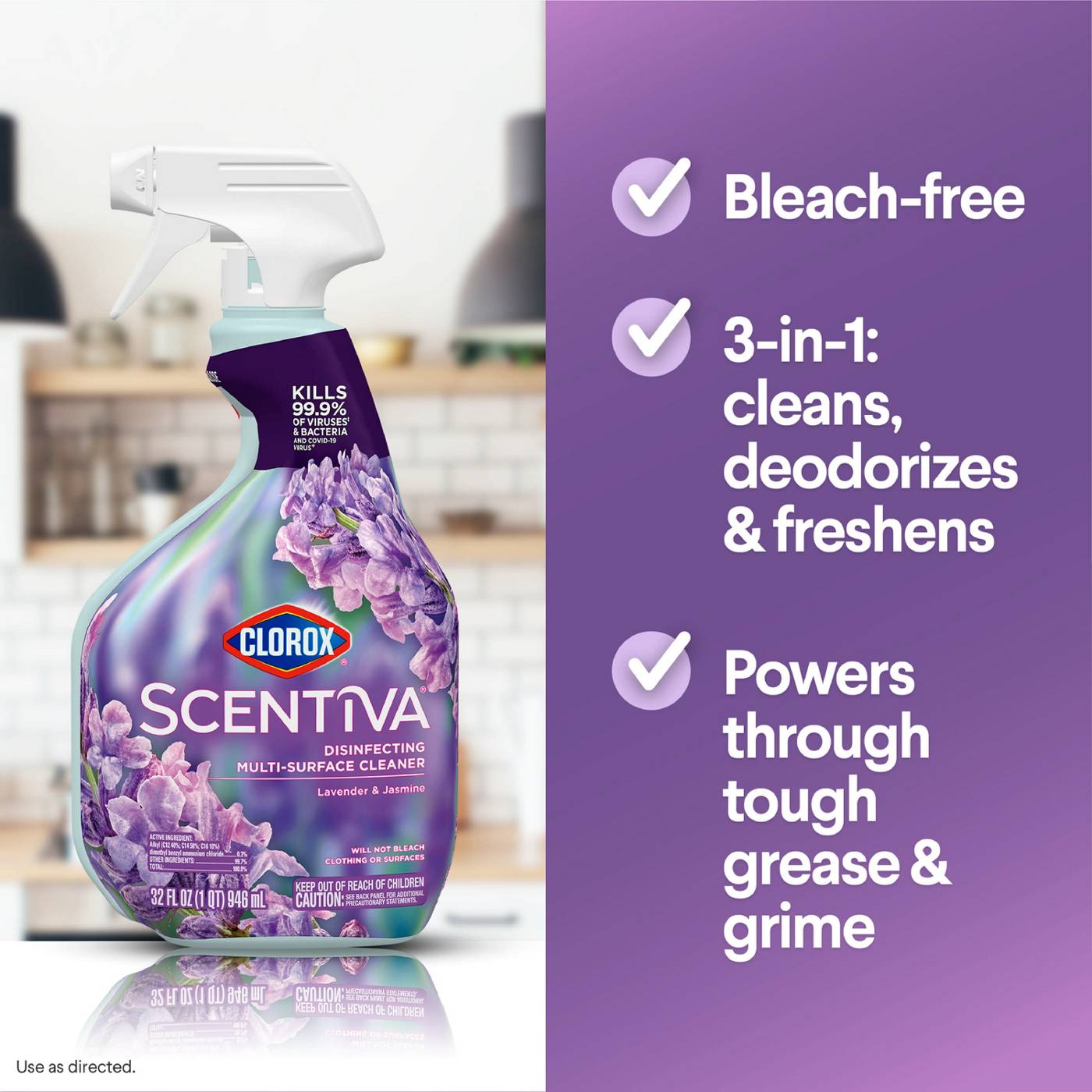 Clorox Scentiva Lavender & Jasmine Multi-Surface Cleaner Spray; image 7 of 10