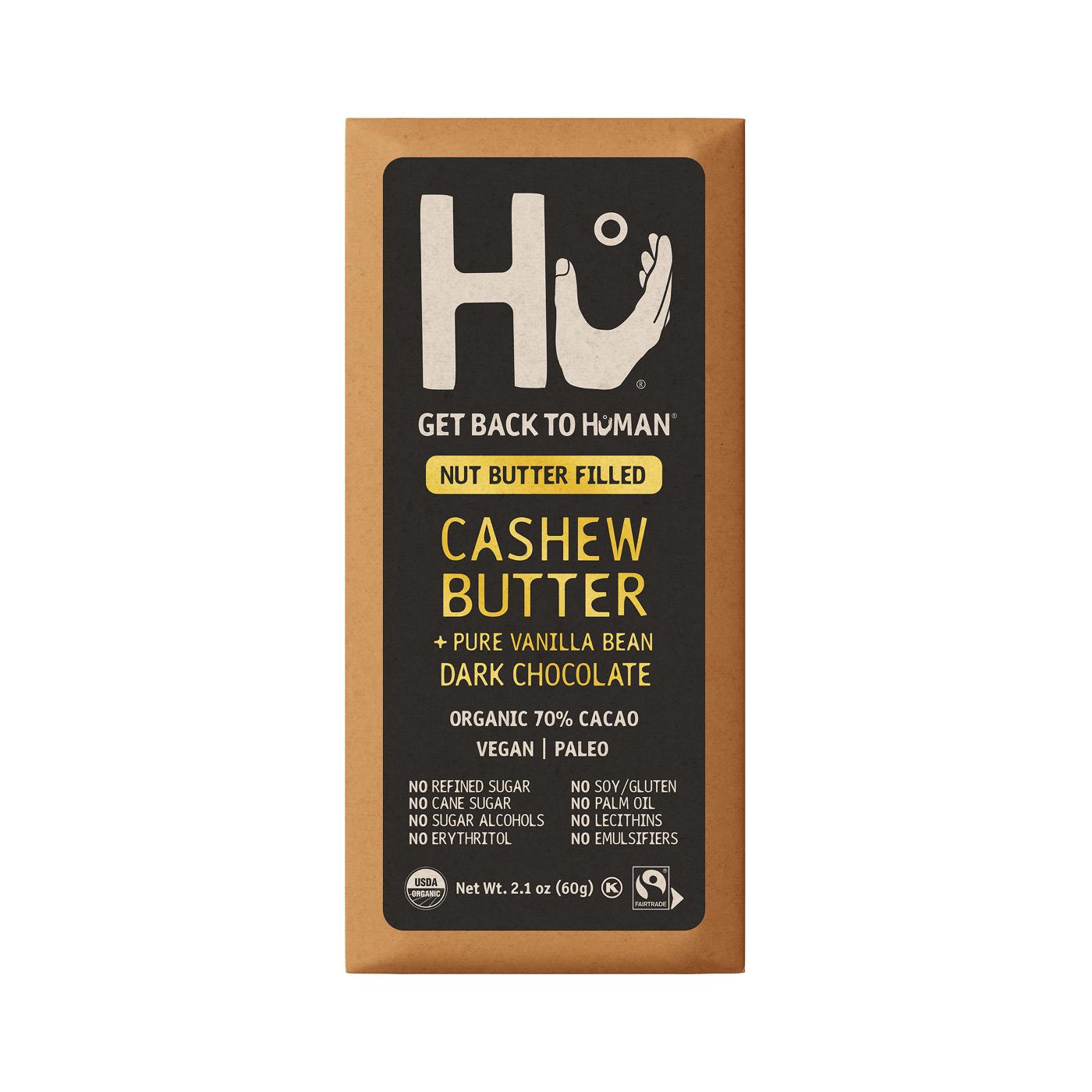 Hu Organic Cashew Butter + Vanilla Bean Dark Chocolate Bar; image 1 of 5