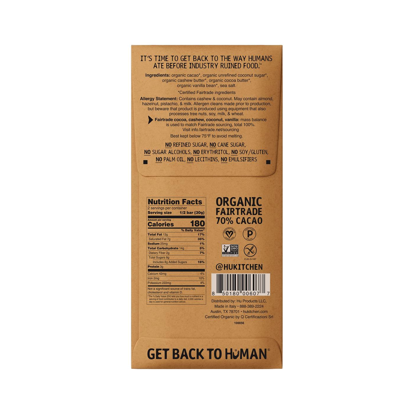 Hu Cashew Butter + Vanilla Bean Dark Chocolate Bar Shop Candy at HEB