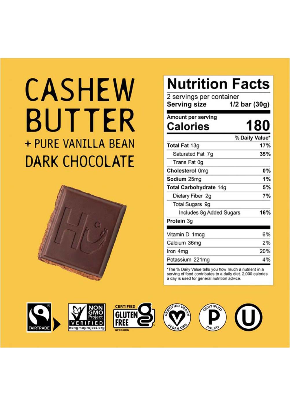 Hu Cashew Butter + Vanilla Bean Dark Chocolate Bar; image 3 of 3