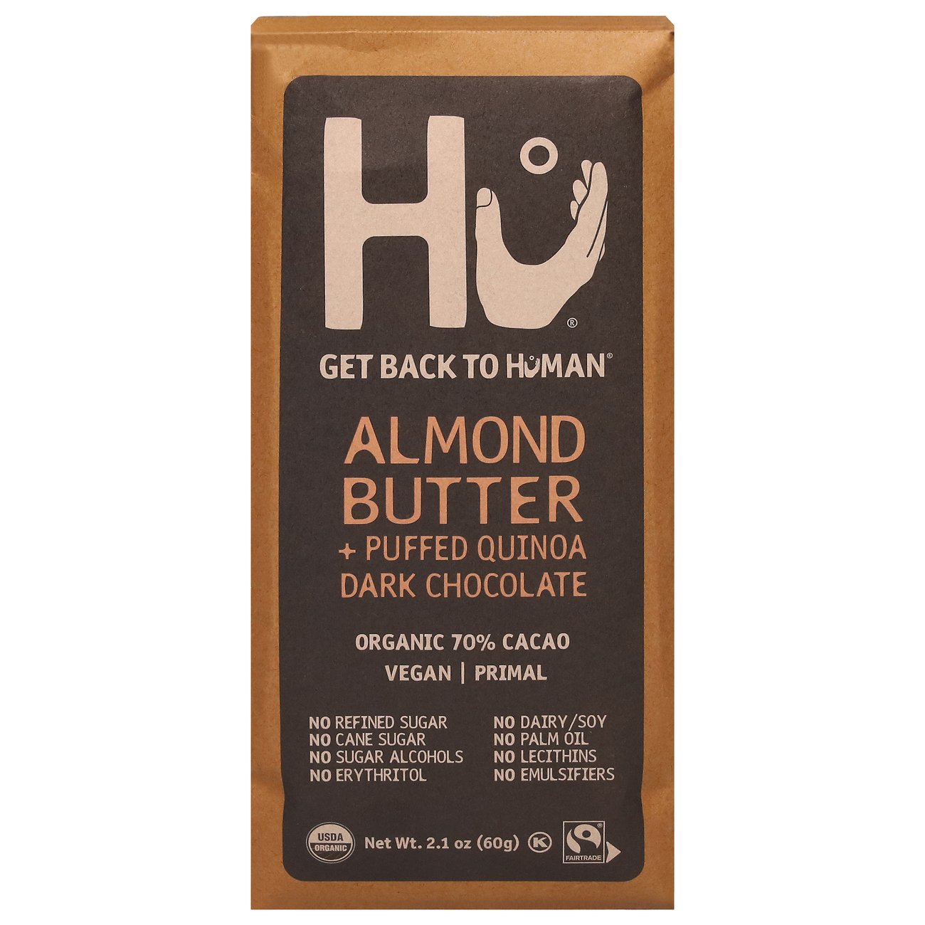 Hu Almond Butter & Puffed Quinoa Dark Chocolate Bar Shop Candy at HEB