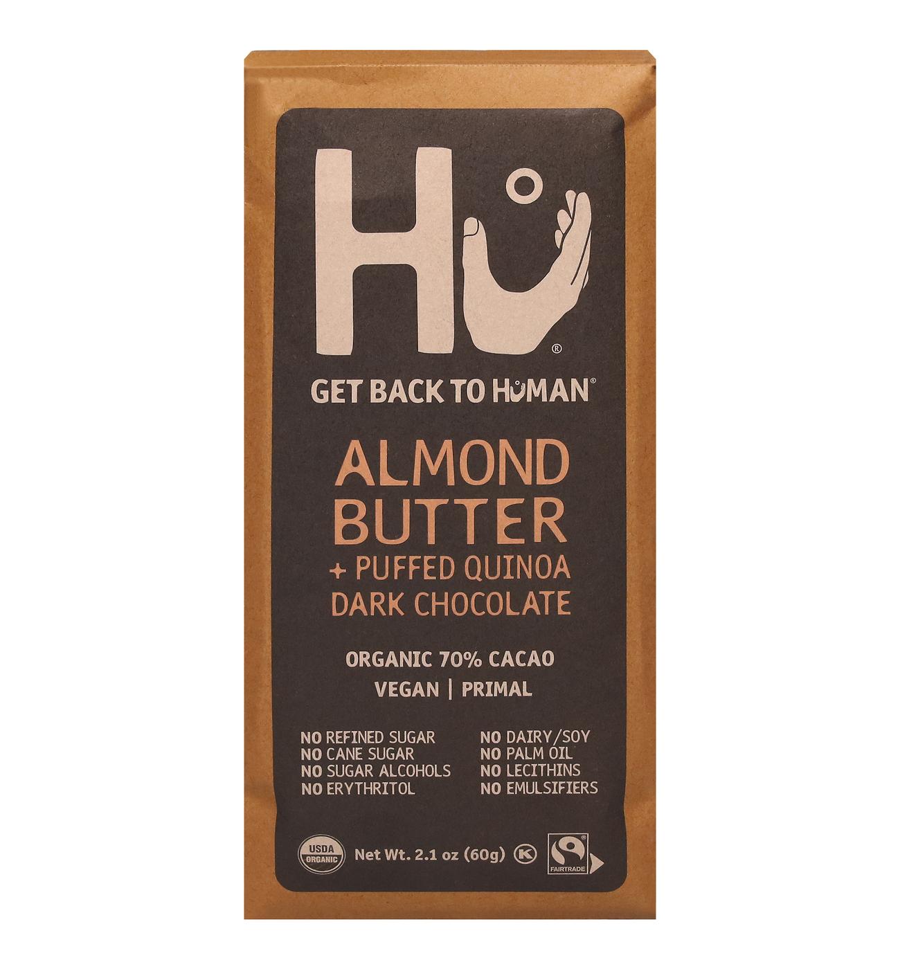 Hu Almond Butter & Puffed Quinoa Dark Chocolate Bar; image 1 of 2