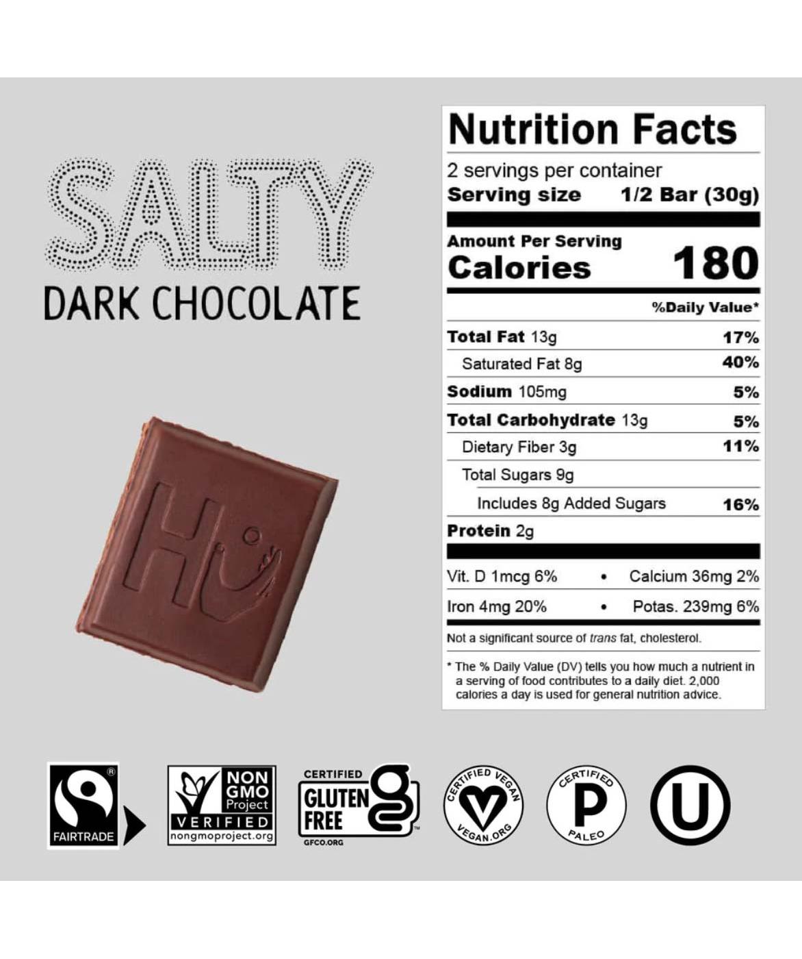 Hu Organic Salty Dark Chocolate Bar; image 2 of 3
