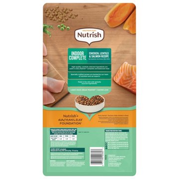 Rachael Ray Nutrish Indoor Complete Chicken with Lentils & Salmon Recipe Dry Cat Food, 3 lb