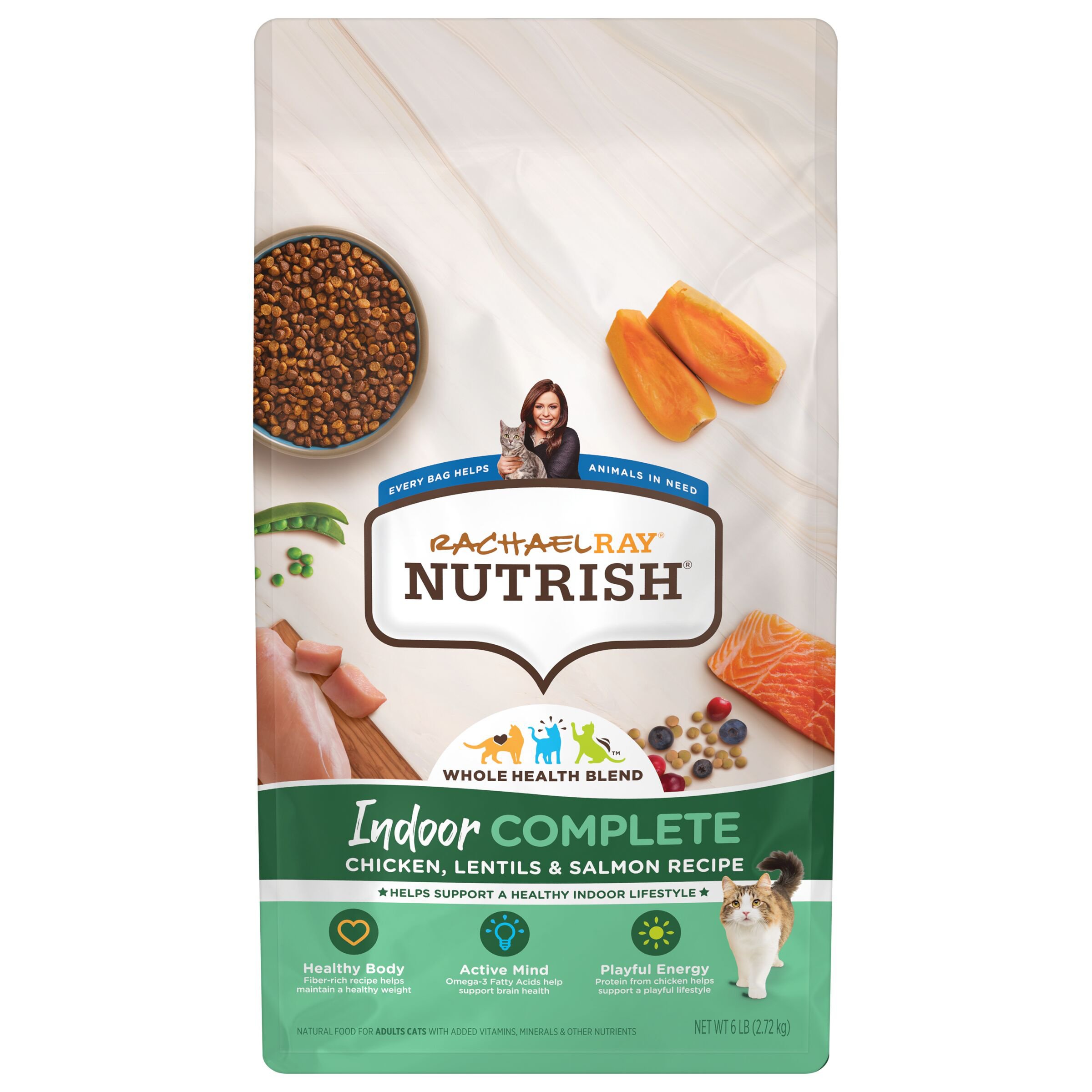 Rachael Ray Nutrish Indoor Complete Chicken with Lentils & Salmon ...