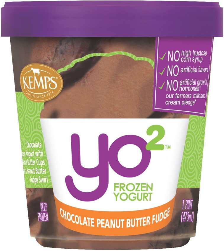 Kemps Yo 2 Chocolate Peanut Butter Fudge Frozen Yogurt - Shop Frozen ...