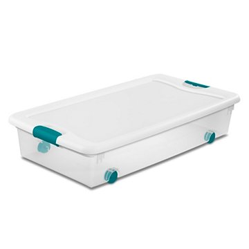 Sterilite Wheeled Latching Storage Box - Clear, 56 qt