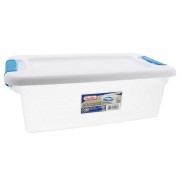 Sterilite Latch Storage Box with White Lid, 6 qt