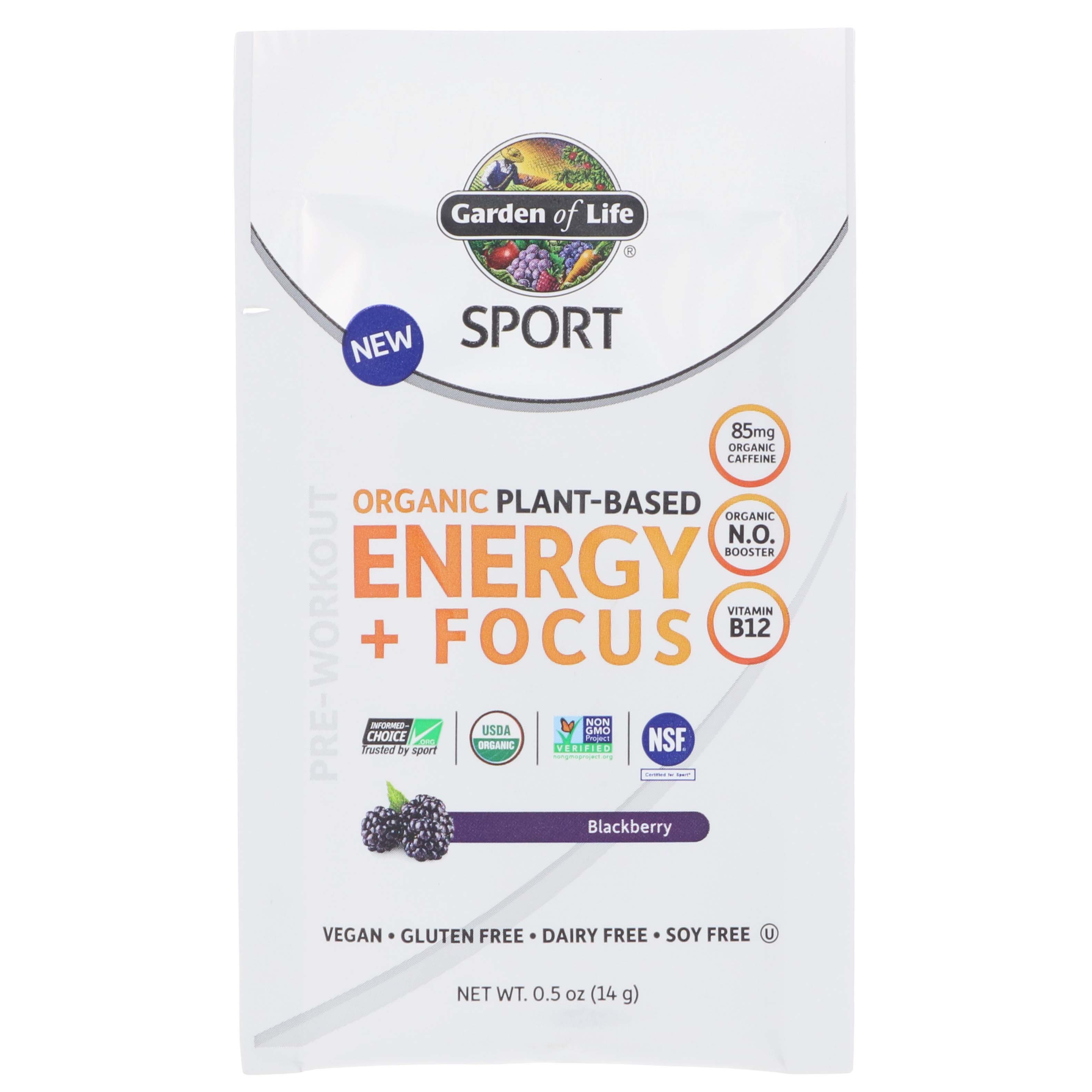 Garden of Life Sport Organic PlantBased Energy + Focus Blackberry PreWorkout Shop Diet
