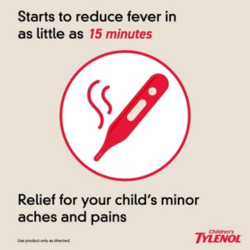 Tylenol Children's Pain + Fever Dye-Free Medicine - Cherry