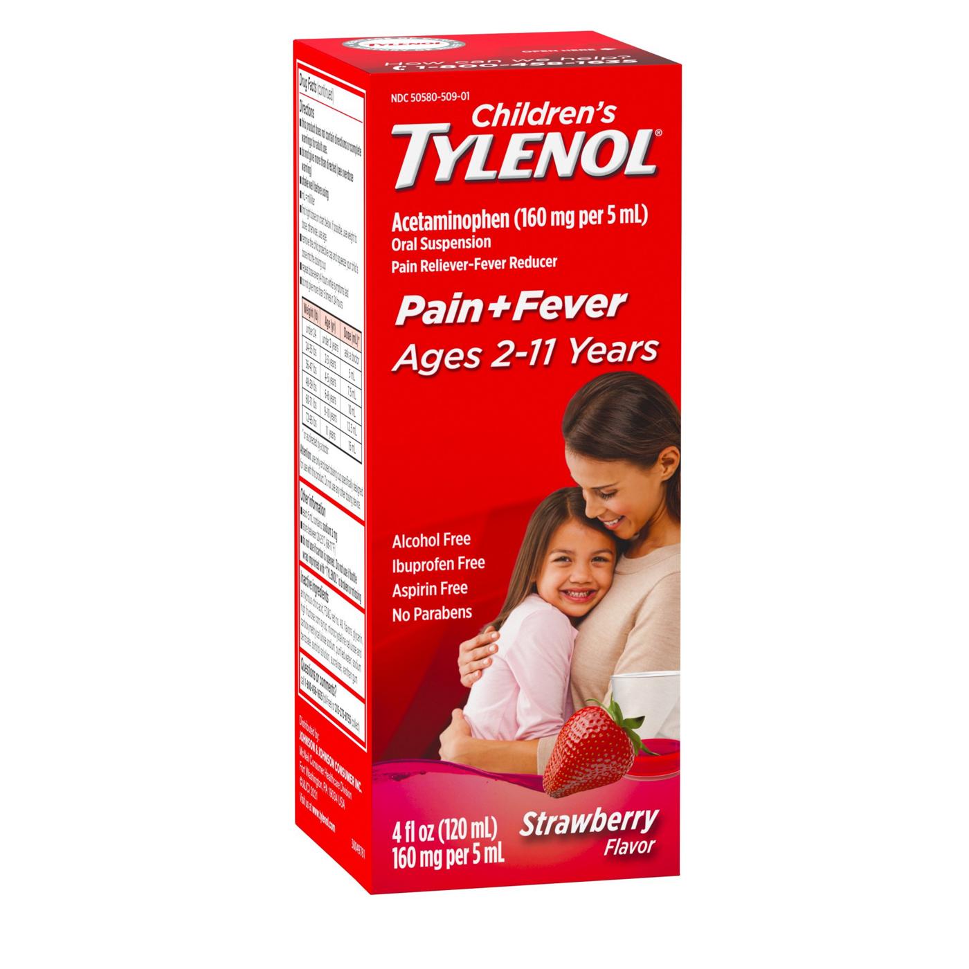 Tylenol Children's Pain + Fever Oral Suspension - Strawberry; image 5 of 6