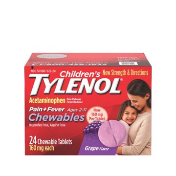Tylenol Children's Pain + Fever Chewables - Grape Flavor