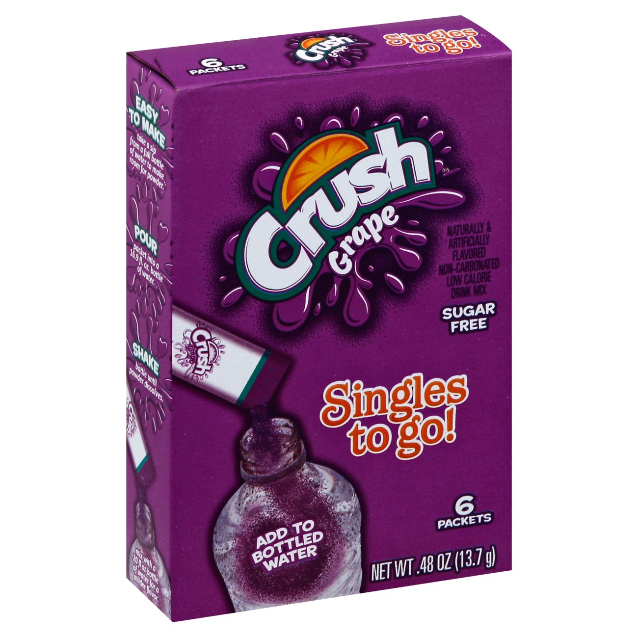 Crush Singles to Go! Grape Drink Mix Shop Mixes & Flavor Enhancers at