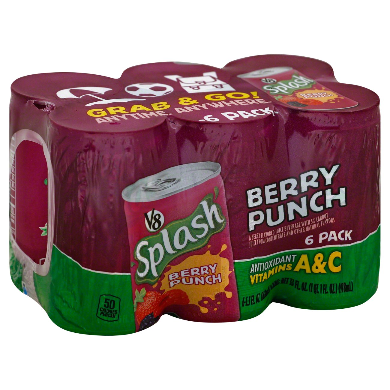 V8 Splash Berry Punch 5.5 oz Cans - Shop Juice at H-E-B