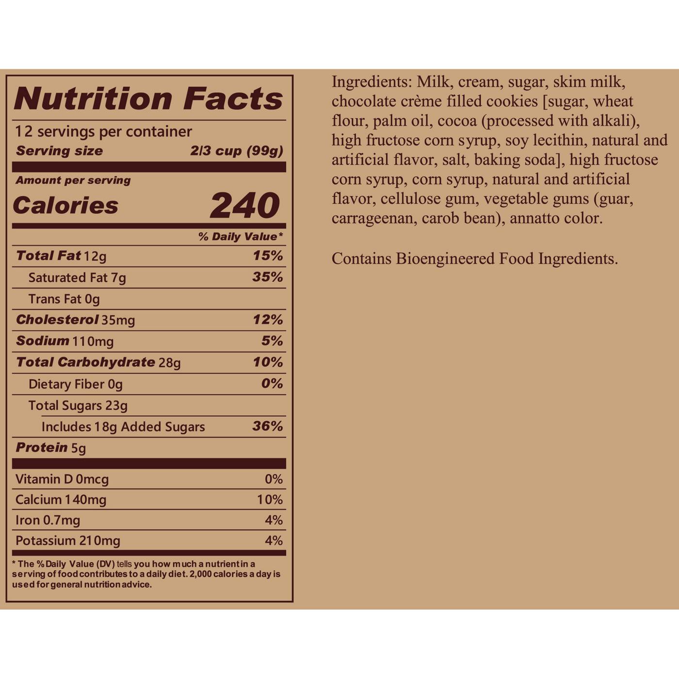 Blue Bell Cookies 'n Cream Ice Cream; image 2 of 2