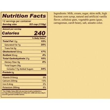 Blue Bell Homemade Vanilla Ice Cream, 1/2 gal