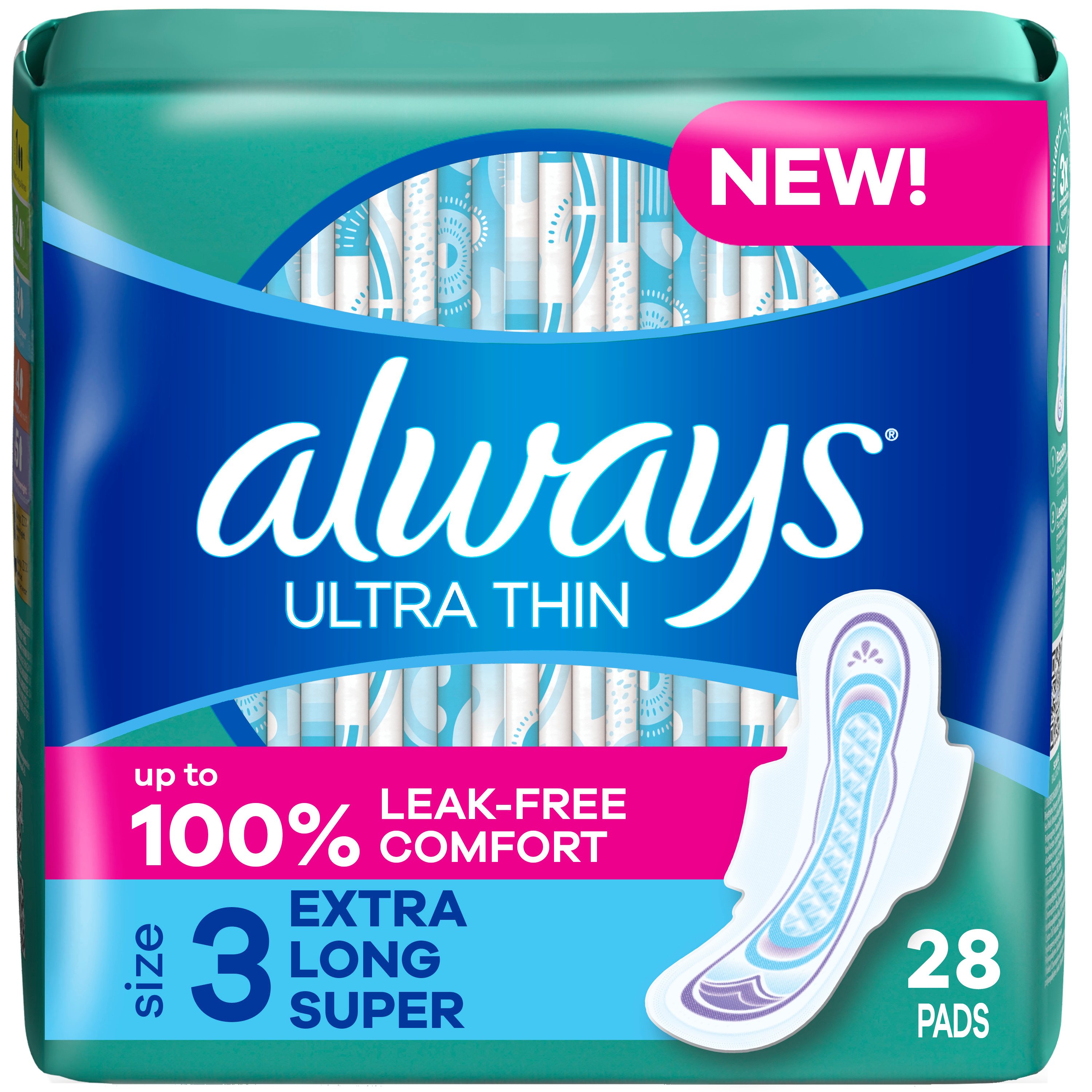 H-E-B Ultra Thin Extra Heavy Overnight Pads with Wings - Shop Pads & Liners  at H-E-B