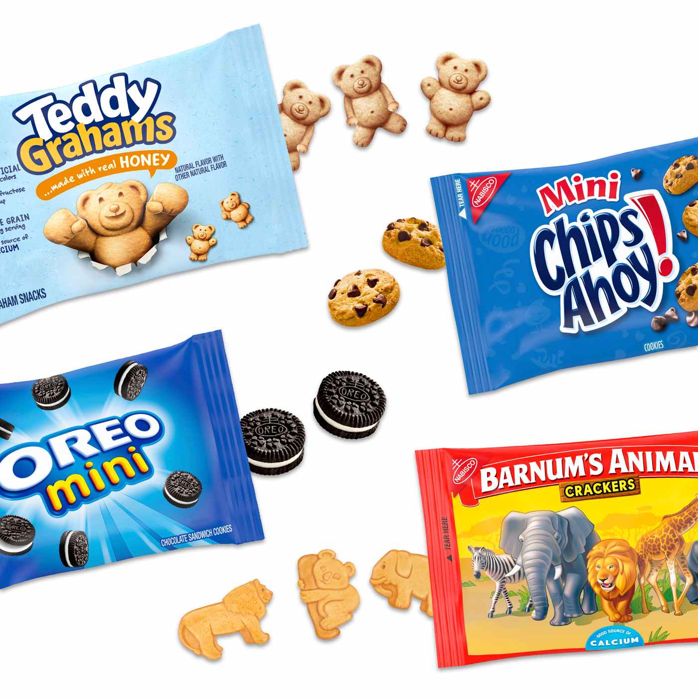 Nabisco Barnums, Chips Ahoy!, Oreo, Teddy Grahams Team Favorites Variety Pack, Cookies, Graham Snacks & Crackers, Snack Packs; image 2 of 10