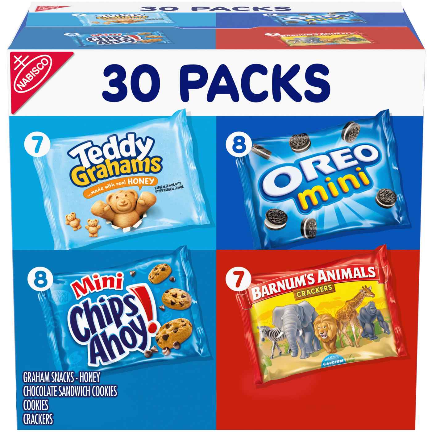 Nabisco Barnums, Chips Ahoy!, Oreo, Teddy Grahams Team Favorites Variety Pack, Cookies, Graham Snacks & Crackers, Snack Packs; image 1 of 10