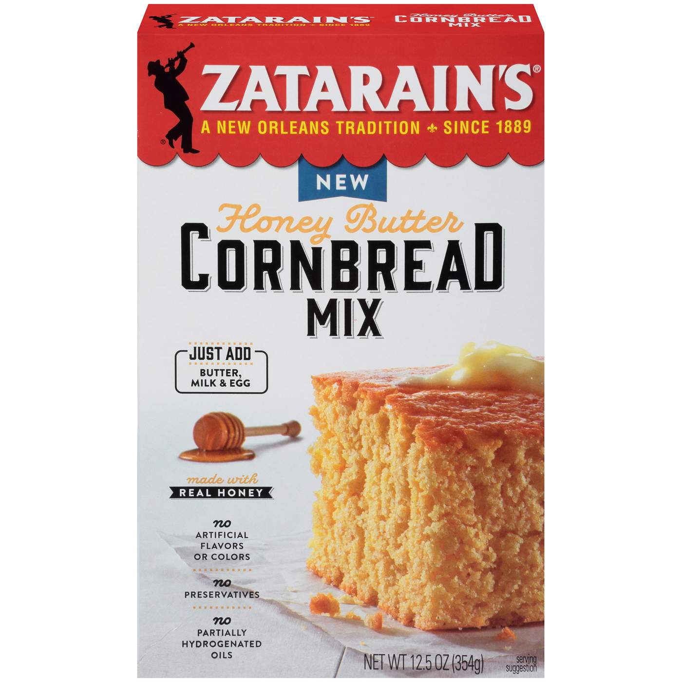 Zatarain's Honey Butter Cornbread Mix; image 1 of 7