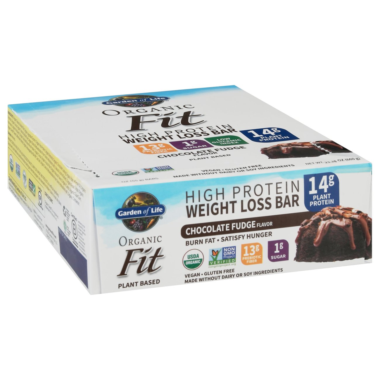 Garden of Life Organic Fit High Protein Weight Loss Bar Chocolate Fudge