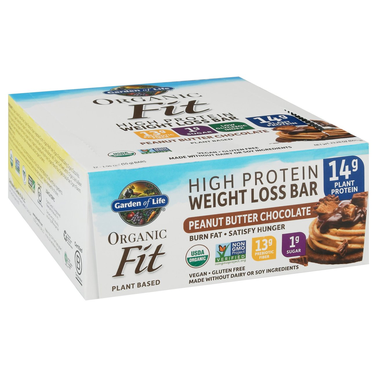 Garden of Life Organic Fit High Protein Weight Loss Bar Peanut Butter