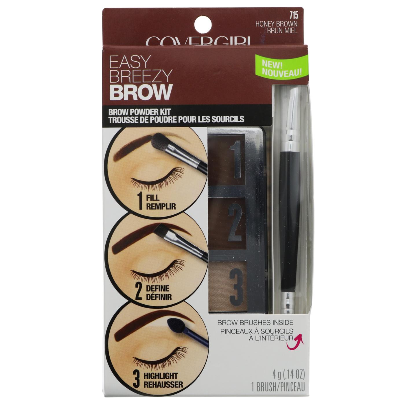 Covergirl Easy Breezy Brow Powder Kit 715 Honey Brown Shop Brow Pencils And Powder At H E B 