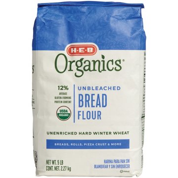 H-E-B Organics Unbleached Bread Flour, 5 lbs