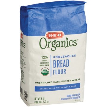H-E-B Organics Unbleached Bread Flour, 5 lbs