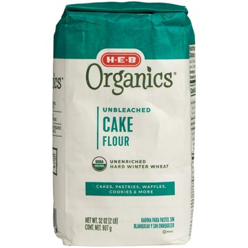 H-E-B Organics Unbleached Cake Flour, 2 lbs