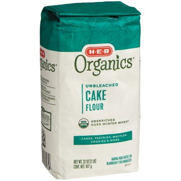 H-E-B Organics Unbleached Cake Flour, 2 lbs