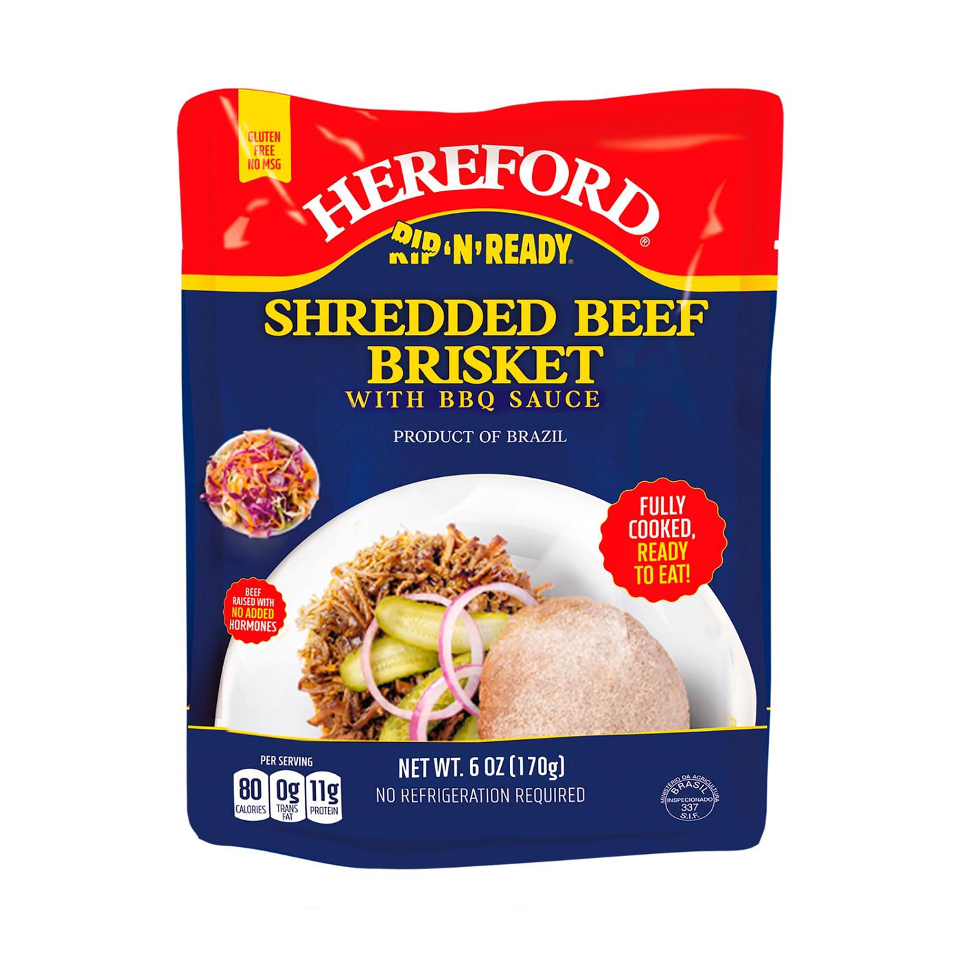 Hereford Rip 'n' Ready Shredded Beef Brisket BBQ Sauce; image 1 of 2