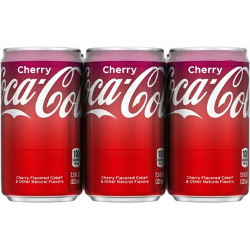 Coca-Cola Cherry Coke Soda Soft Drink 6 pk Mini Cans