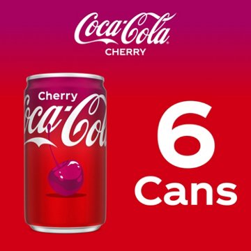 Coca-Cola Cherry Coke Soda Soft Drink 6 pk Mini Cans