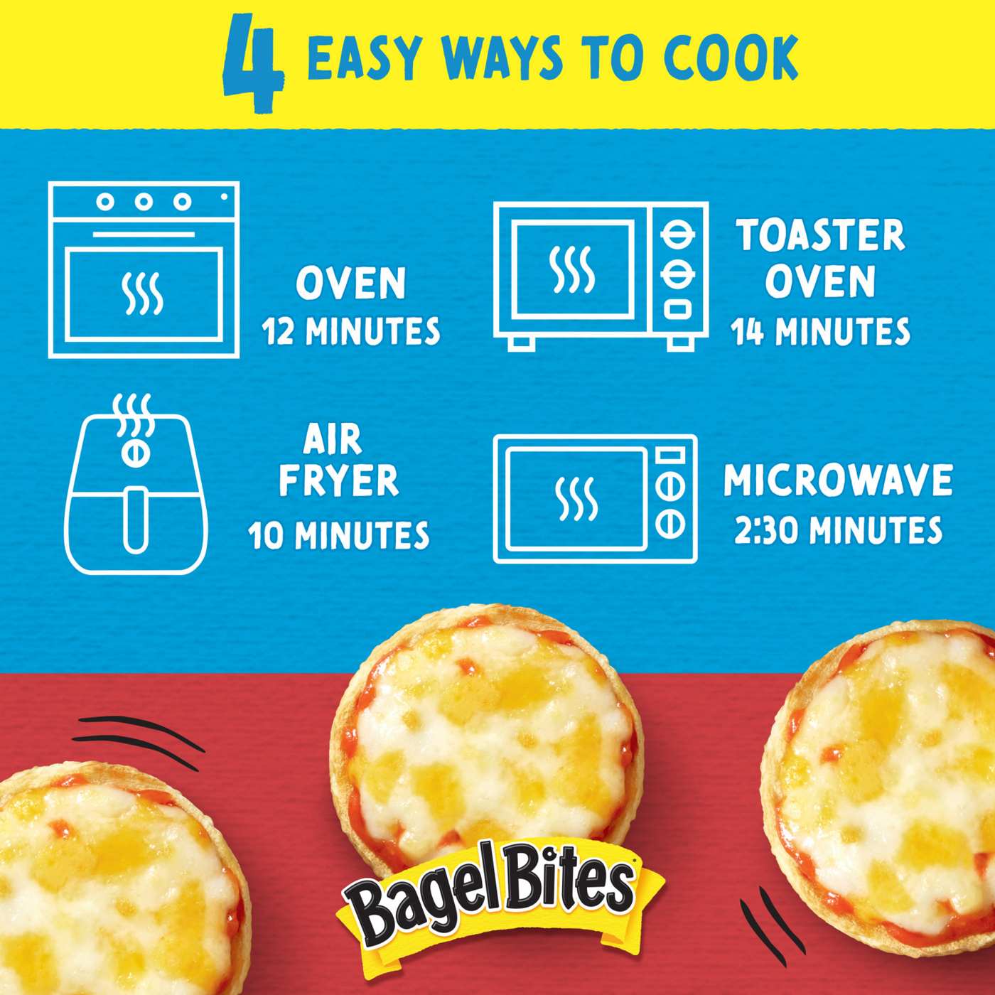 Bagel Bites Frozen Three Cheese Pizza Snacks - Family Size; image 5 of 9