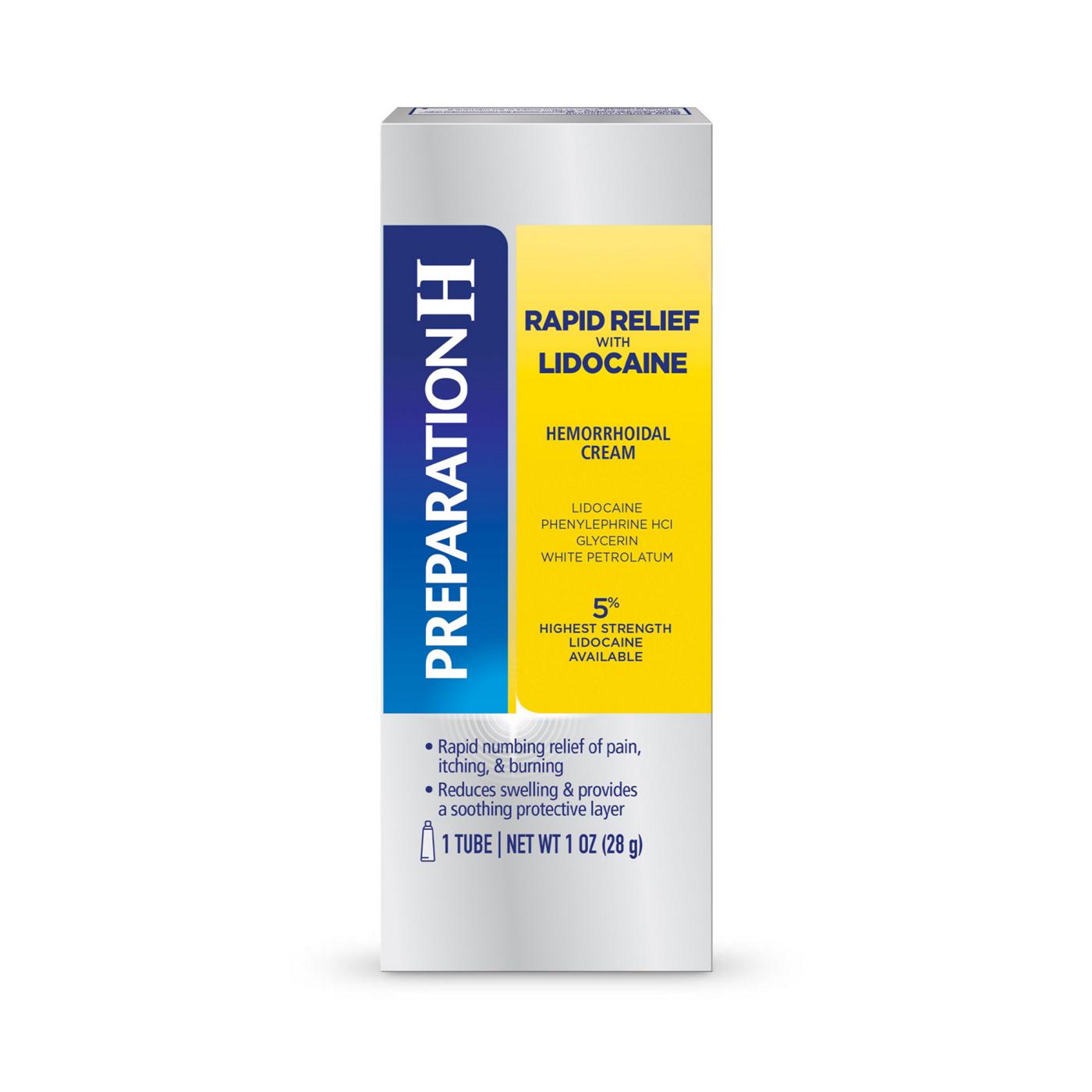 Preparation H Rapid Relief Hemorrhoidal Cream with Lidocaine; image 1 of 6