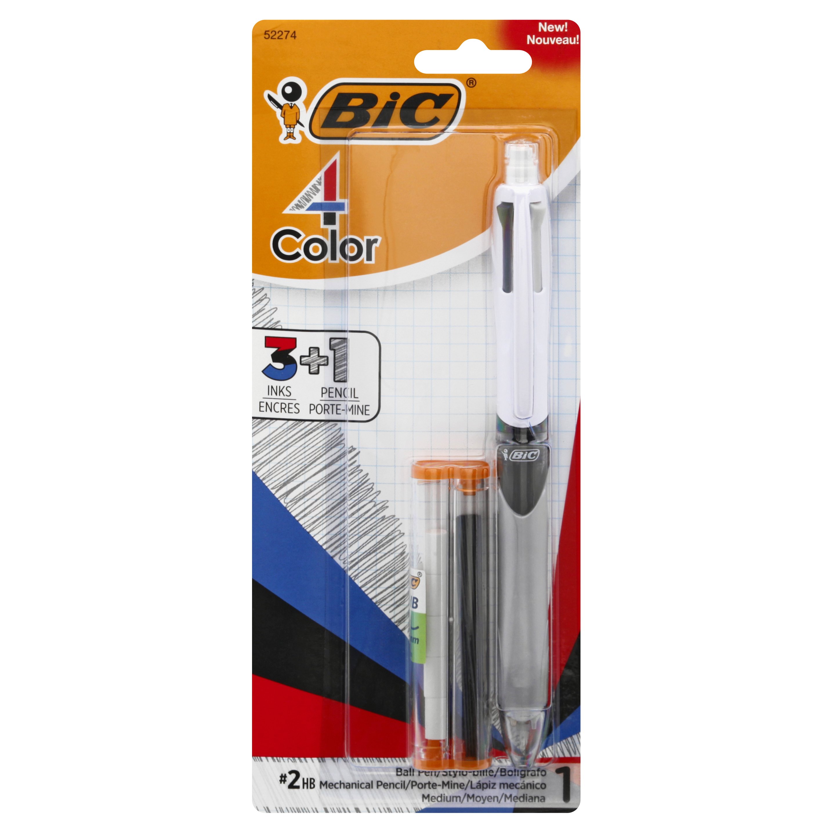 Bic 4 Color 3+1 & Pencil - School & Office Supplies at