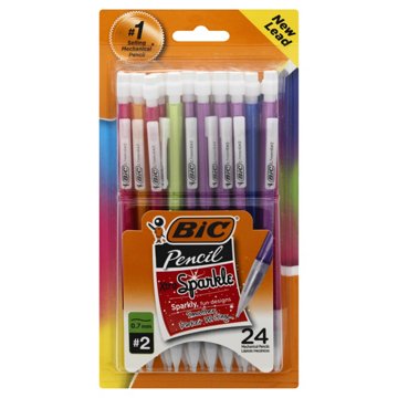 BIC Xtra Sparkle 0.7mm Mechanical Pencils, 24 pk