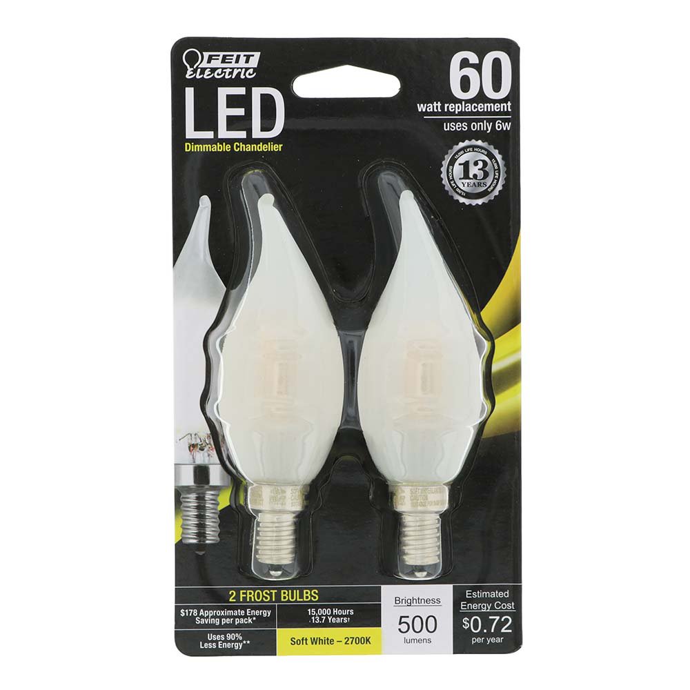 Feit Electric Dimmable 60-Watt Soft White Frosted LED Light Bulbs ...